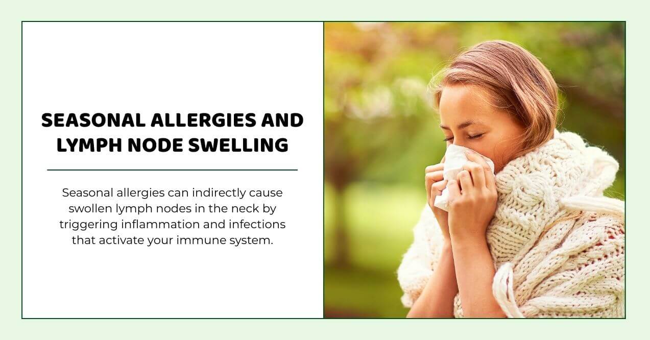 Woman touching face showing sinus infection linked to allergies